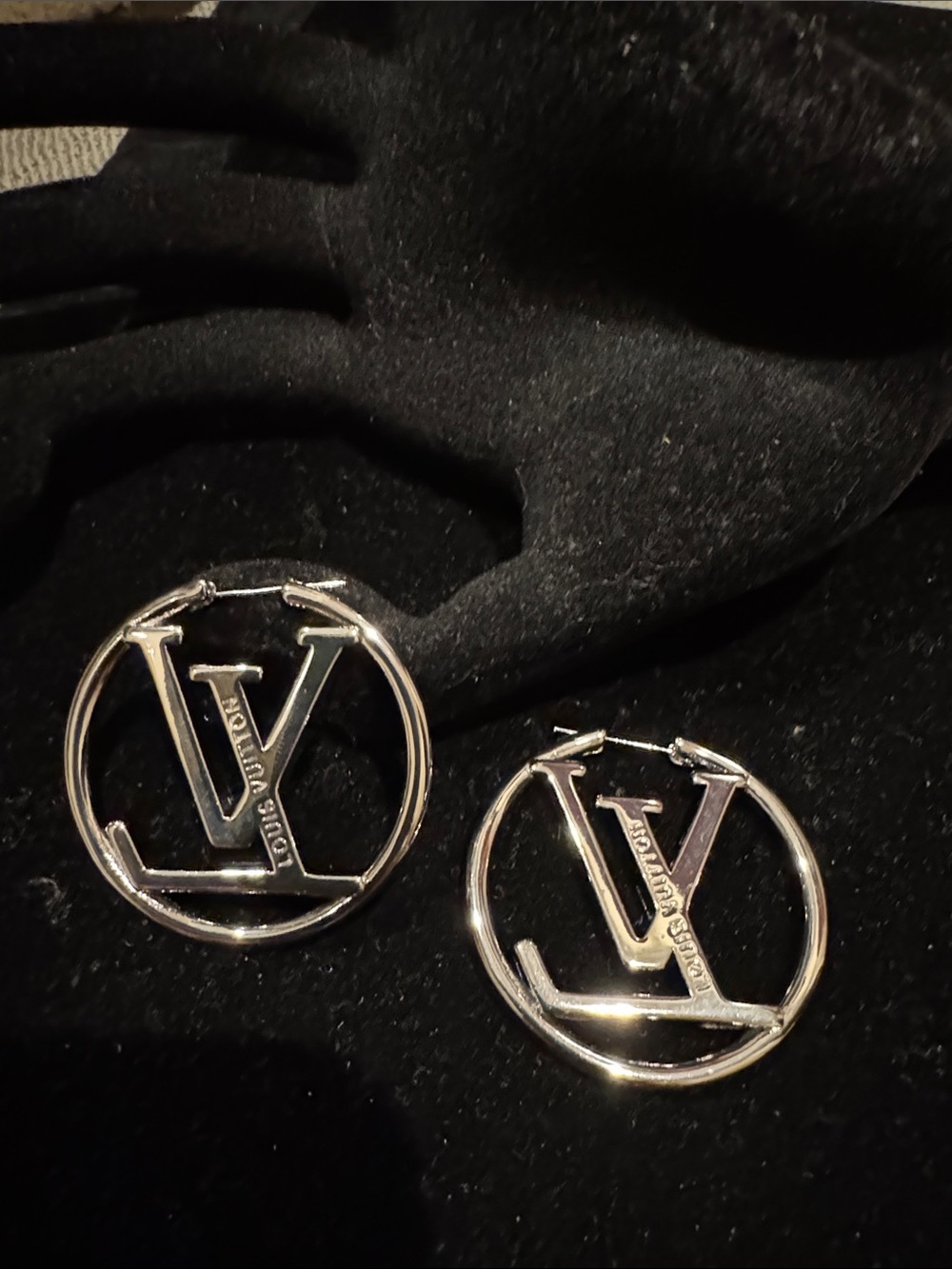 LV Initials Classic Hoop Earrings
